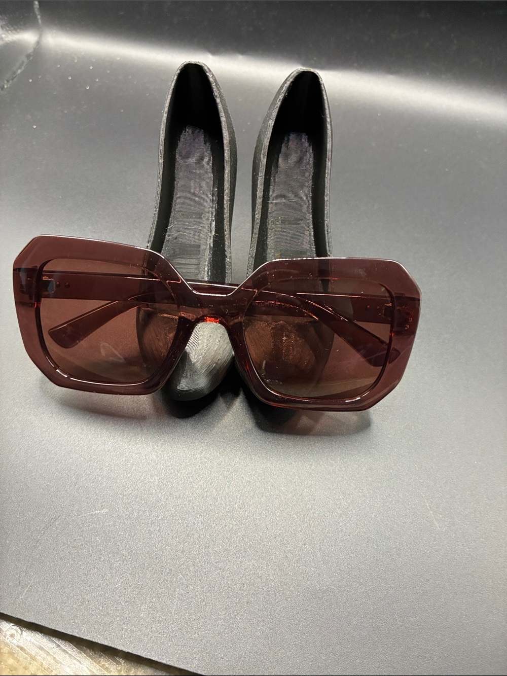 Fashion Nova Oversized Square Sunglasses - Translucent Brown
